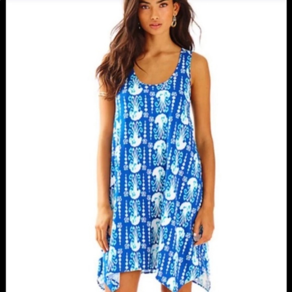 Lilly Pulitzer blue jellyfish summer dress, size L